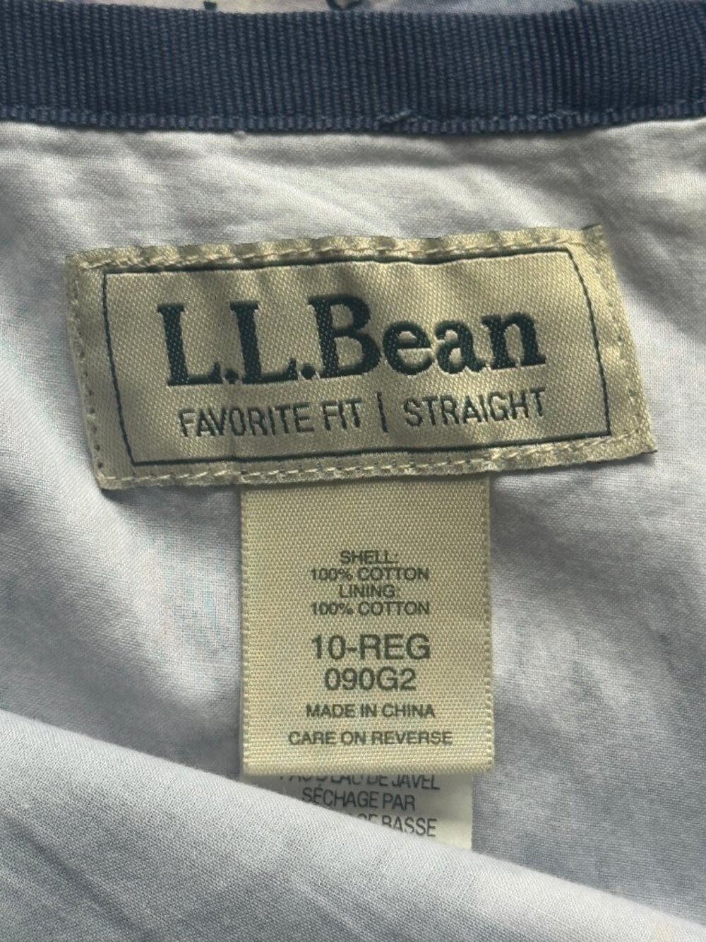 L.L. Bean Favorite Fit Straight Floral Cotton Skirt Size 10 Regular Blue Daisy - Picture 4 of 5